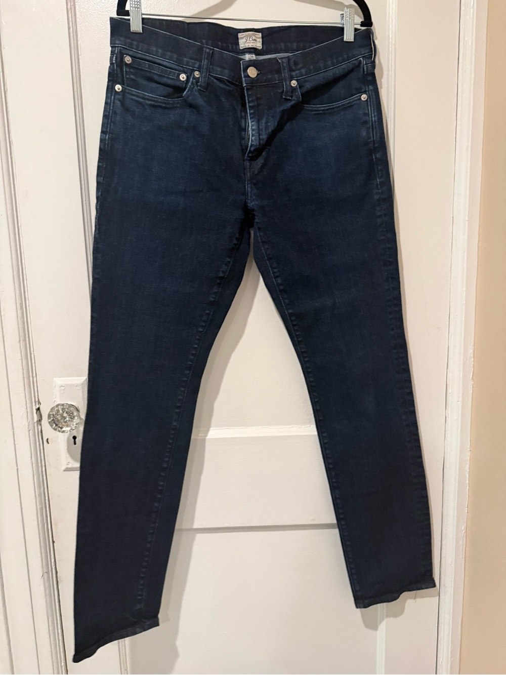 J Crew Women’s Dark Blue Women's Slim Jeans 34” waist x 31” inseam EUC straight